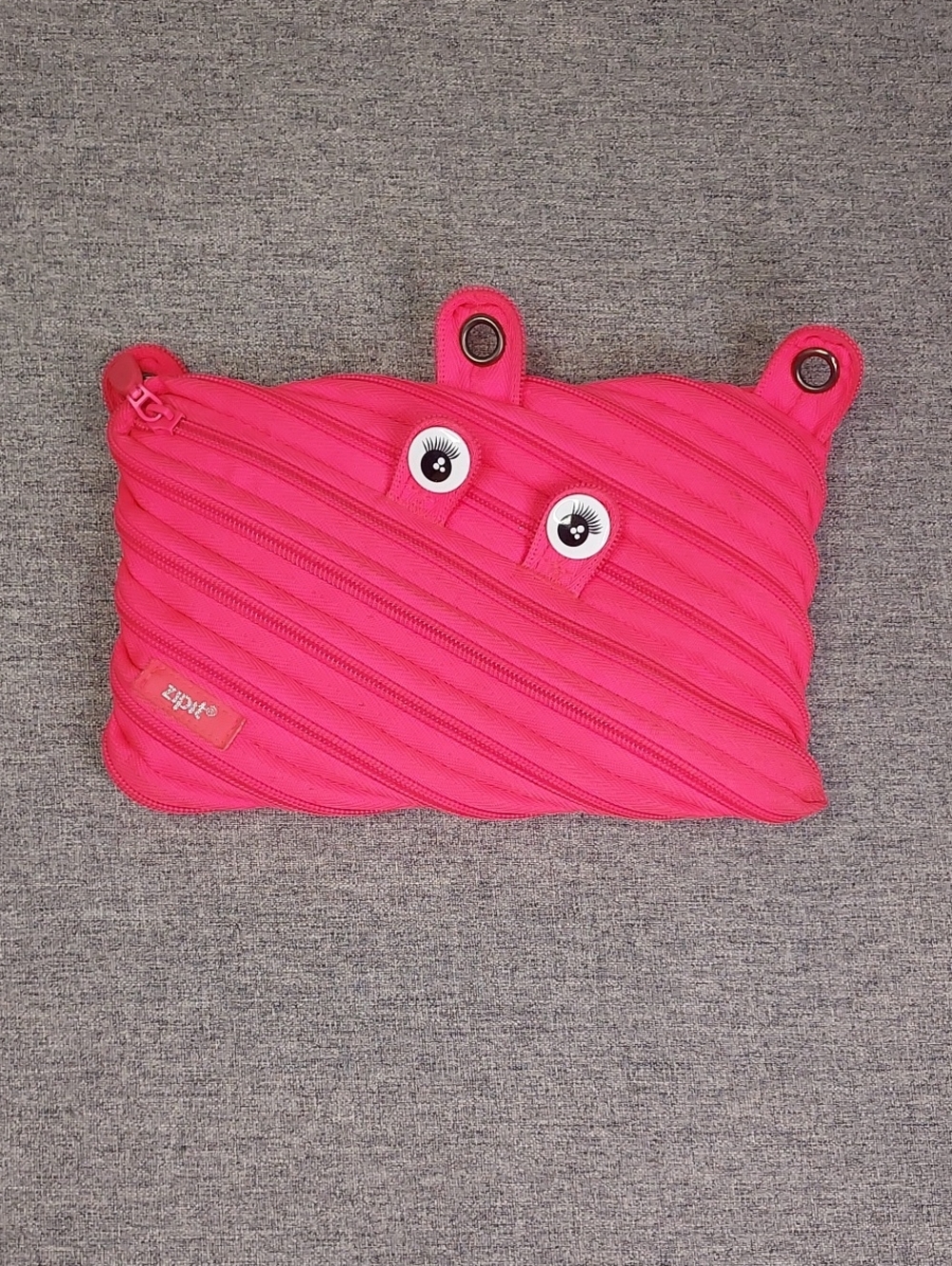 Zipit Pink Monster 3-Hole Binder Pencil Pouch 2019 Series
